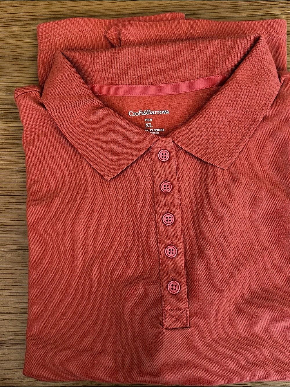 Craft&Barrow Polo Orange and Yelliow XL Cotton Spandex